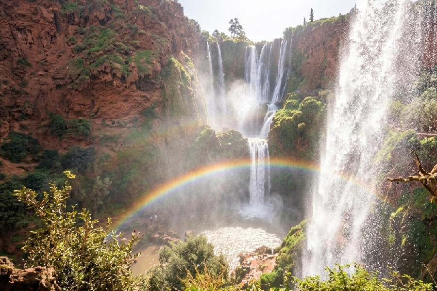Rainbows and light at the Ouzoud waterfalls