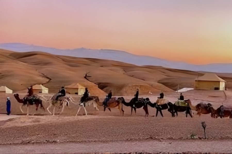 perfect time for an agafay camel ride