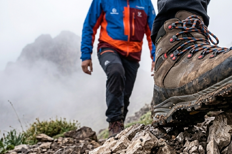 Gear for hiking in mountains